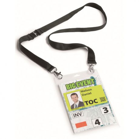 Portanome Maxi Durable c/cordoncino nero 10pz.