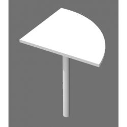 ANGOLO 90 BIANCO+SUPP. METALLO GRIGIO ALL. BIANCO