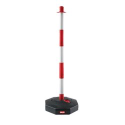 Colonnina pl. bianco/rosso con base h.85cm