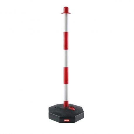 Colonnina pl. bianco/rosso con base h.85cm