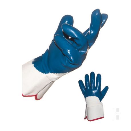 GUANTI BLUGRADE 1 IN NITRILE INTERNO COTONE TG.9