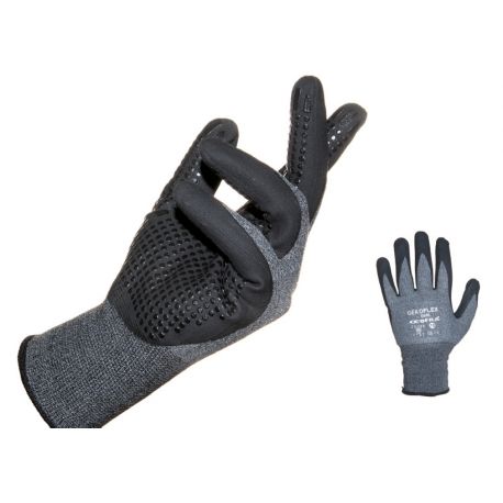 Guanti GekoFlex Cofra nitirle/PU puntinato tg.10