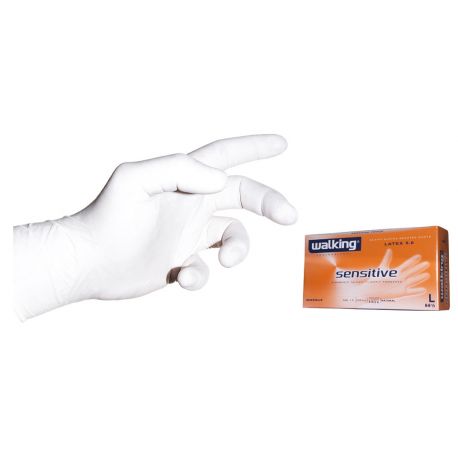 Guanti lattice SENSITIVE leggermente talcati 100pz S