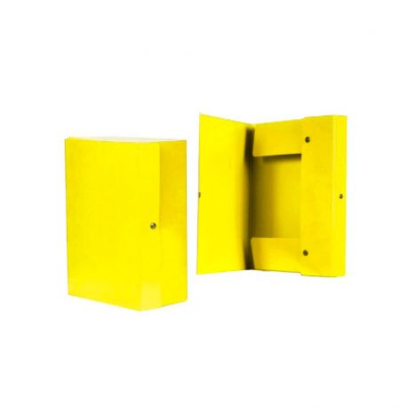Scatola prespan 3 bottoni dorso 10 giallo