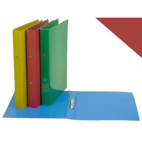 Cartella prespan 2 anelli diam.3 rosso