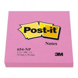 Post-it 3M 654 Neon 76x76 rosa fenicottero
