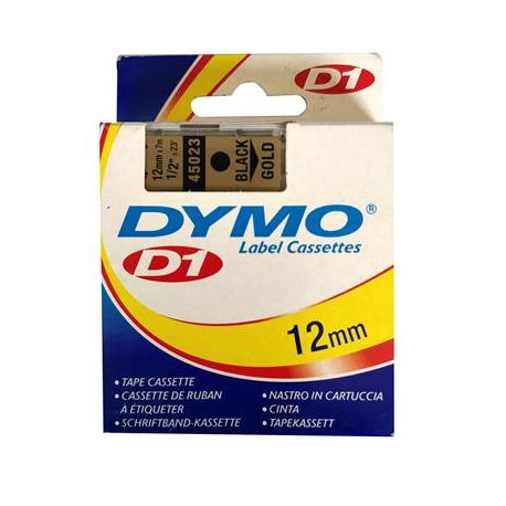 Nastro Dymo D1 12mm 45023 ne/oro
