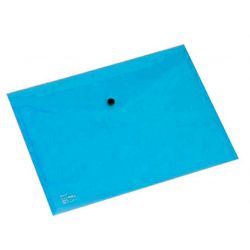 Busta in plastica Pull con bottone blu Acco