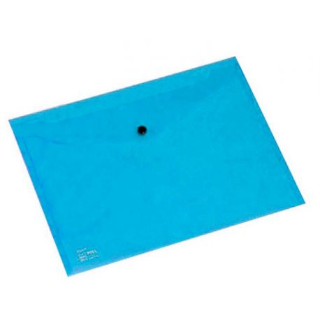 Busta in plastica Pull con bottone blu Acco