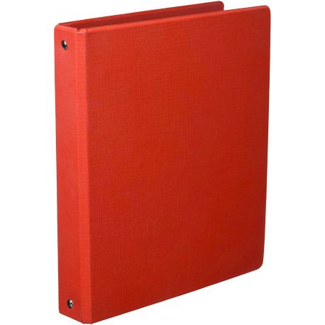 Cartella plastica 15x21 diam.25 4 anelli rosso