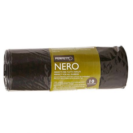 Sacchi immondizia 70x110cm 22my 120lt cf.10pz neri