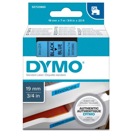 Nastro Dymo D1 19mm 45806 ne/blu