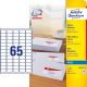 Etichette Avery J8651 38,1X21,1 65et./25fg