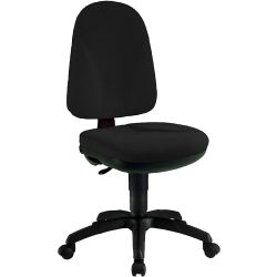 Sedia ergonomica Team nera schienale alto