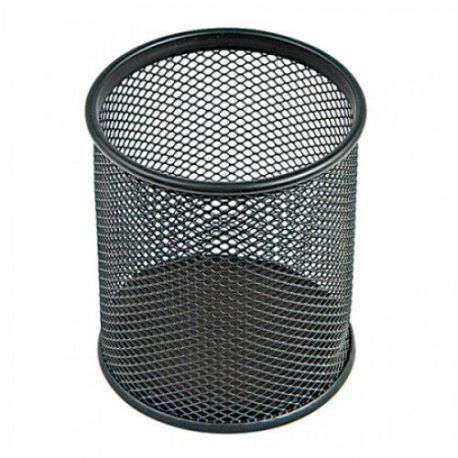 Bicchiere portapenne rete metallo nero