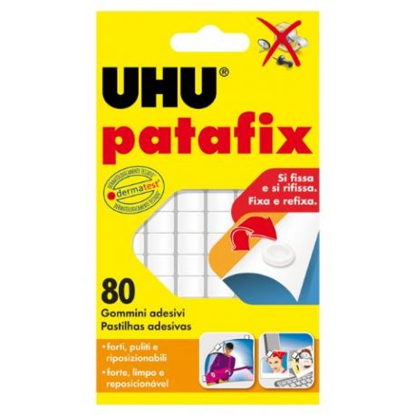 Blister 80 supporti gomma adesiva UHU patafix