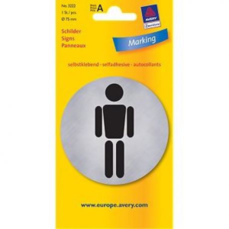 Adesivo WC UOMO Avery diam.75mm 3222