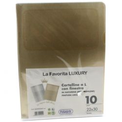 Cf.10 cartelle Luxury 22x30 c/fin. oro