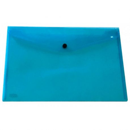 Busta in plastica con bottone Pull In Linea blu