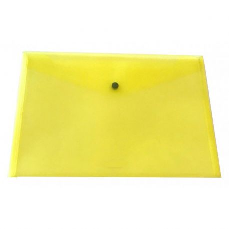 Busta in plastica con bottone Pull In Linea gialla