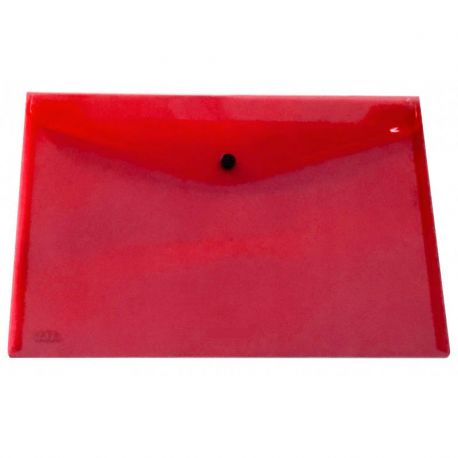 Busta in plastica con bottone Pull In Linea rossa