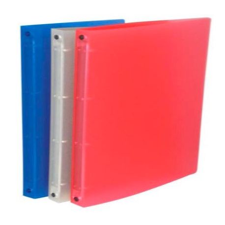 Cartella In Linea traslucida 4 anelli diam.30 blu