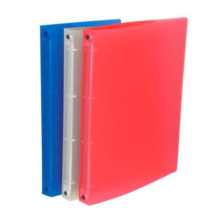 Cartella In Linea traslucida 4 anelli diam.16 blu