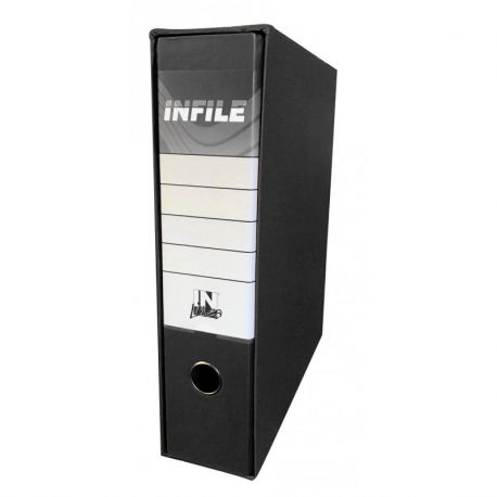 Registratore INFILE protocollo dorso cm 8 nero