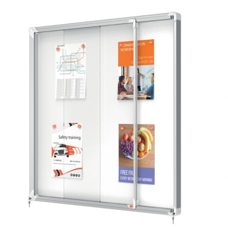 Bacheca 100X97H 12xA4 magnetica per interni ante scorrevoli