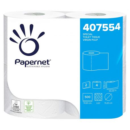 Carta igienica cf.4 rotoli da 500 strappi 407554 Ecolabel