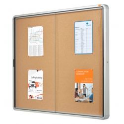 Bacheca 130x112 15xA4 sughero per interni ante scorrevoli