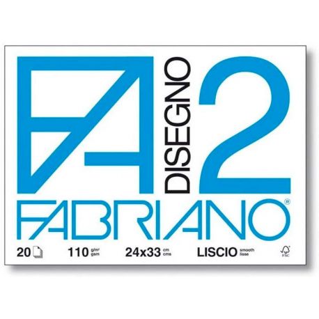 Blocco Fabriano Disegno 2 24x33 20fg Liscio sq.