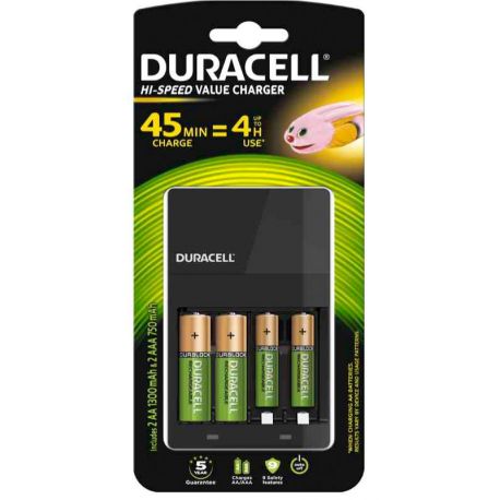 Caricabatterie Duracell CEF-27 2xAA + 2xAAA 45min.