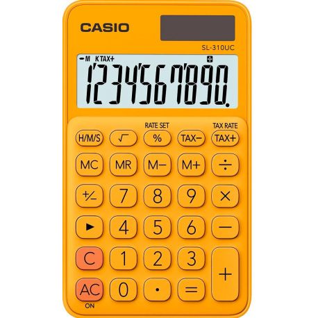 Calcolatrice Casio SL-310n 10c. tascabile arancione