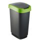Bidone c/coperchio Rotho 50lt 40x30x60 nero/verde