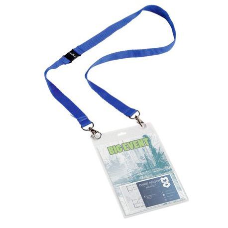 Portanome Maxi Durable c/cordoncino blu 10pz.