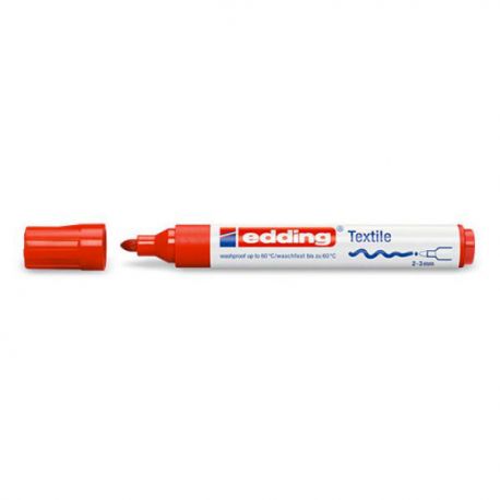 Marker Edding per tessuti 4500 rosso