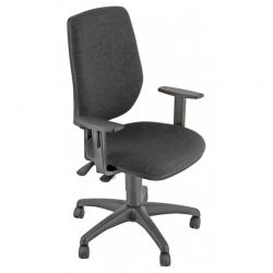 Sedia Exat BR Unisit nera con braccioli