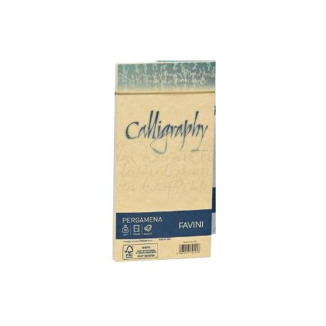 Buste Favini Pergamena 11x22/90 cf.25pz nocciola