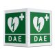 Cartello alluminio 34x36 Defibrillatore bifacciale