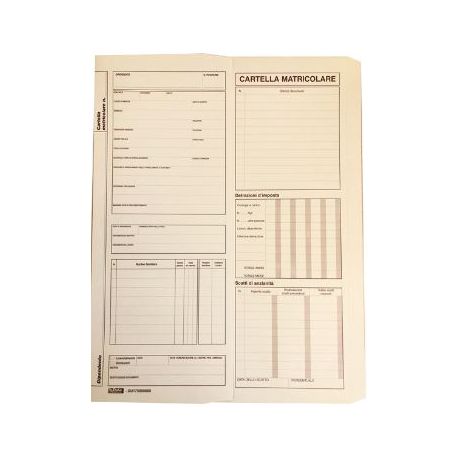 Cartelle matricolari portadocumenti 33x26 cf.40pz 7420N0000G