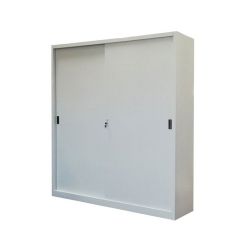 Armadio ante scorrevoli 4 ripiani cm 150x45x200 grigio