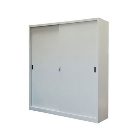 Armadio ante scorrevoli 4 ripiani cm 150x45x200 grigio