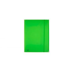 Cartella ppl NEON Favorit 3 lembi + elastico 24x33 verde
