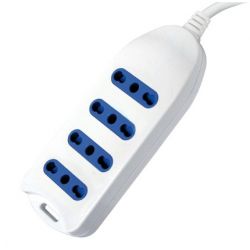 Multipresa 4 uscite bipasso 10/16A spina 16A