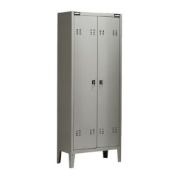 Armadio spogliatoio 2 posti 70x35x180H grigio T2
