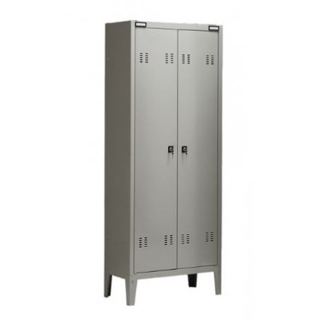 Armadio spogliatoio 2 posti 70x35x180H grigio T2