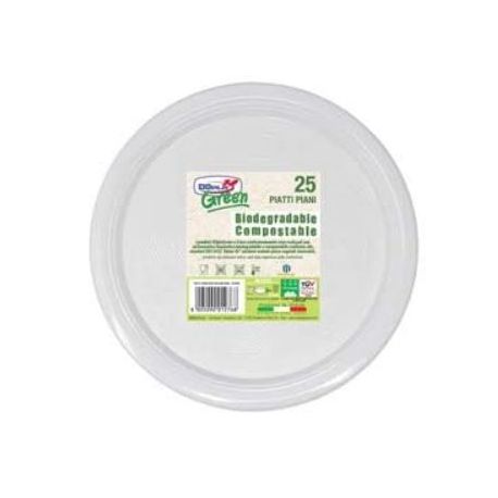 Piatti piani diam. 20mm Biodegradabili 50pz.
