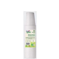 Bicchieri 200ml Mater-Bi biodegradabili cf.50pz