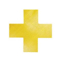 Adesivi da terra CROCE 15x15cm giallo cf.10pz